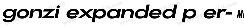 gonzi expanded p er字体转换